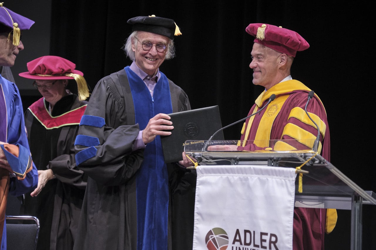 Man received degree on stage